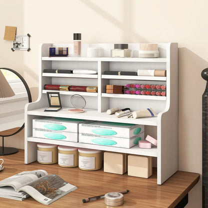 6-Tier Storage Rack with Removable Shelves White
