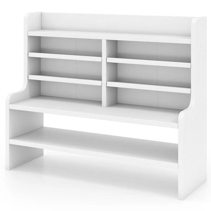 6-Tier Storage Rack with Removable Shelves White