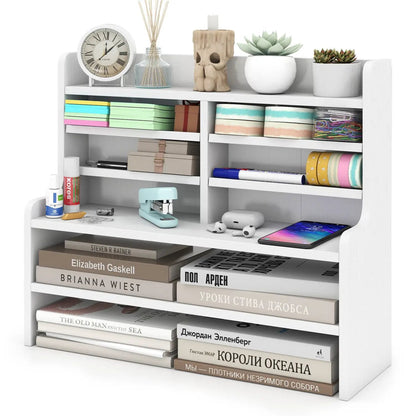 6-Tier Storage Rack with Removable Shelves White