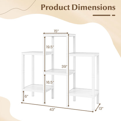 6-Tier Plastic Modular Storage Shelves for Living Room and Kitchen