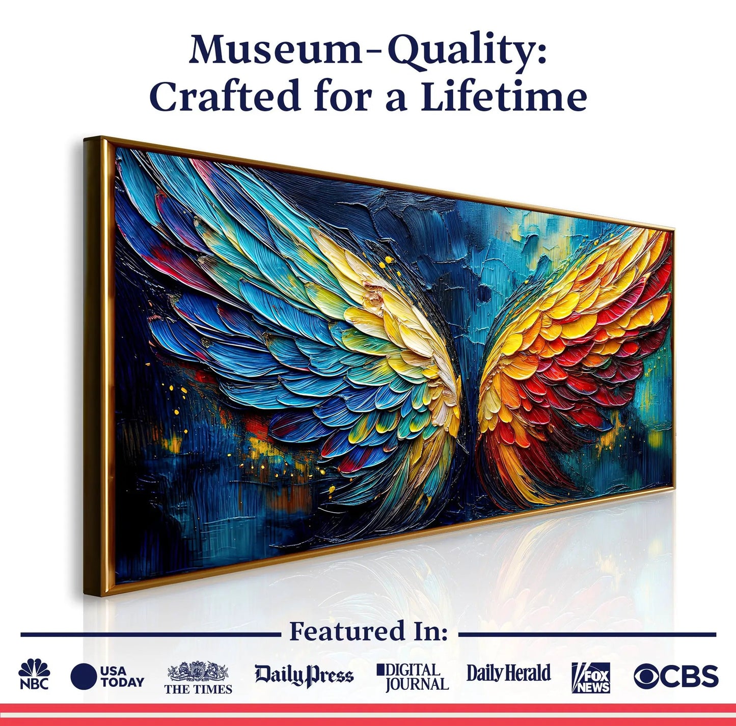Wings of Fire Canvas Wall Art Made in USA
