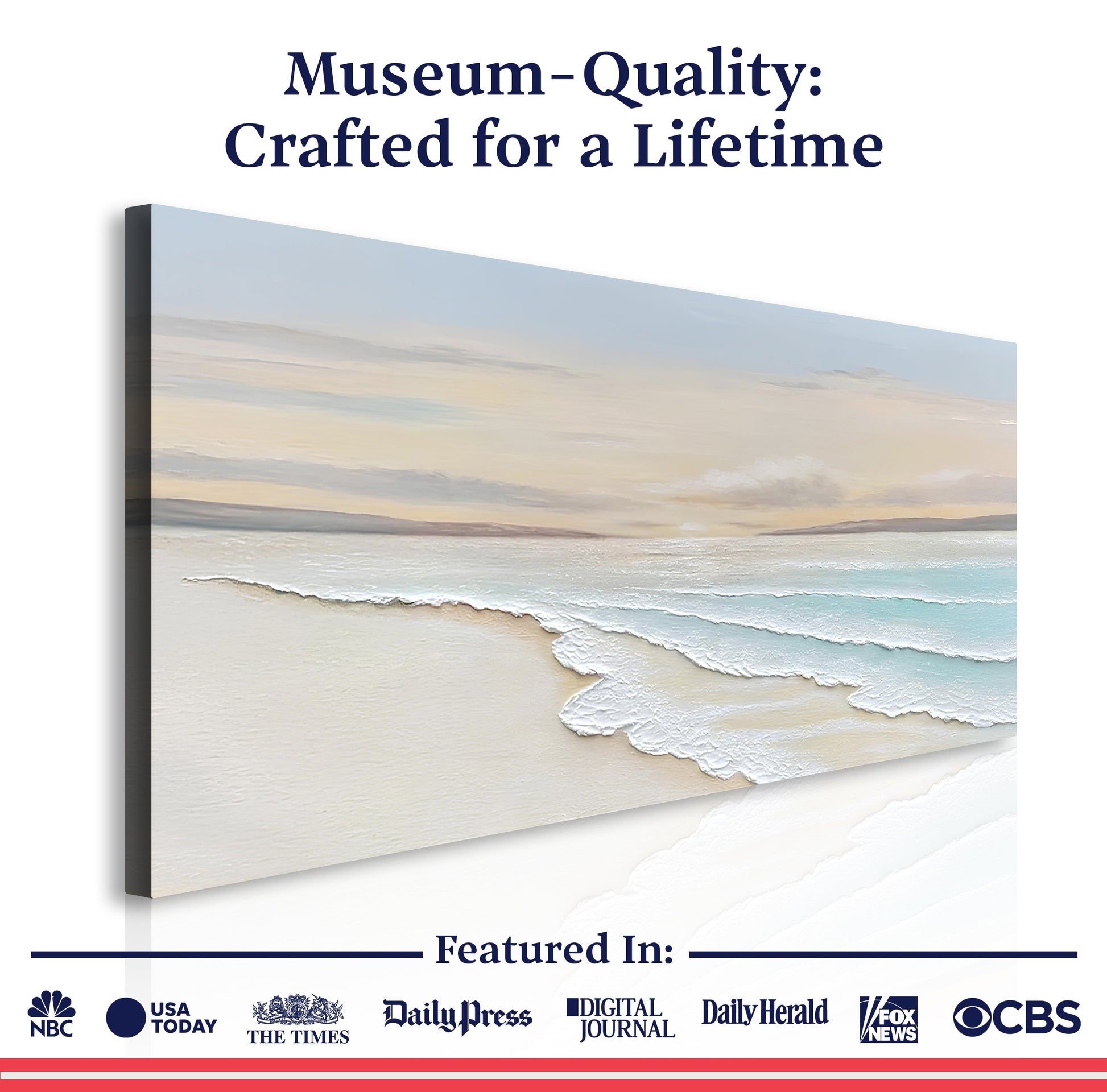 Serene Ocean Wave Coastal Wall Art IV canvas crafting canvas with coastal hues Tailored Canvases on Tampa Home & Garden Store