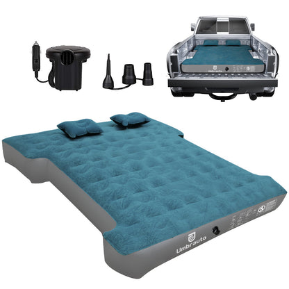 Truck bed air mattress Umbauto in teal with pump and adapters for Ford bed, includes pillows on Tampa Home & Garden Store