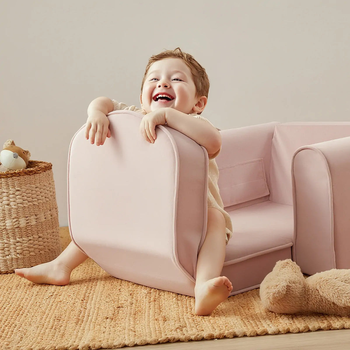 Tiny Land GentleSnug Kid Chair pink pastel play sofa for kids Tiny Land INC on Tampa Home & Garden Store