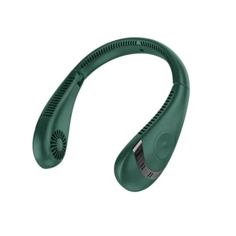 Portable Hanging Neck Fan USB LED Display 5 Gear