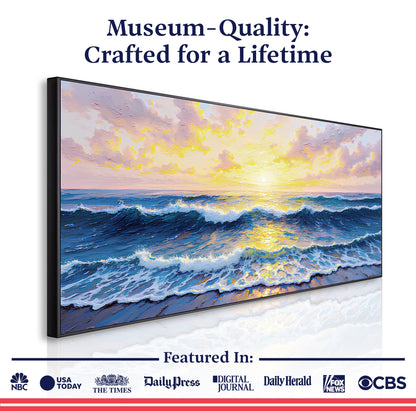 Golden Horizon Wall Art canvas by Tailored Canvases, Crafting Canvas with sunset over the sea on Tampa Home & Garden Store