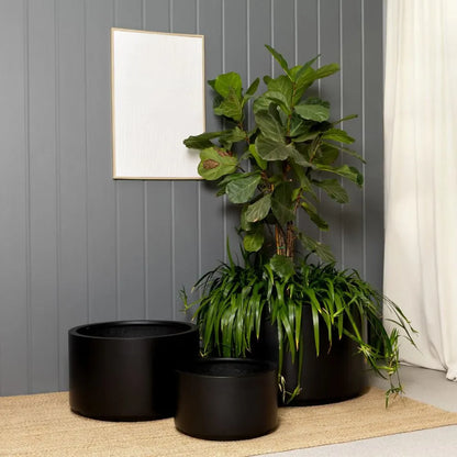 The Shoob Cylindrical Planter | Modern Round Sculpture Pot