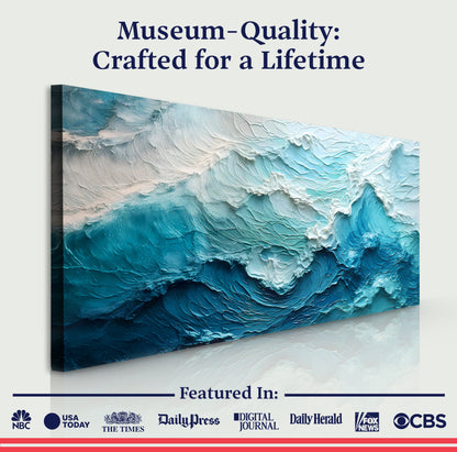 Blue Ocean Coastal Wall Art II canvas print by Tailored Canvases with blue ocean textures on Tampa Home & Garden Store