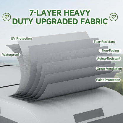 Umbrauto Class C RV Cover gray 7-layer heavy-duty fabric with UV protection, waterproof on Tampa Home & Garden Store