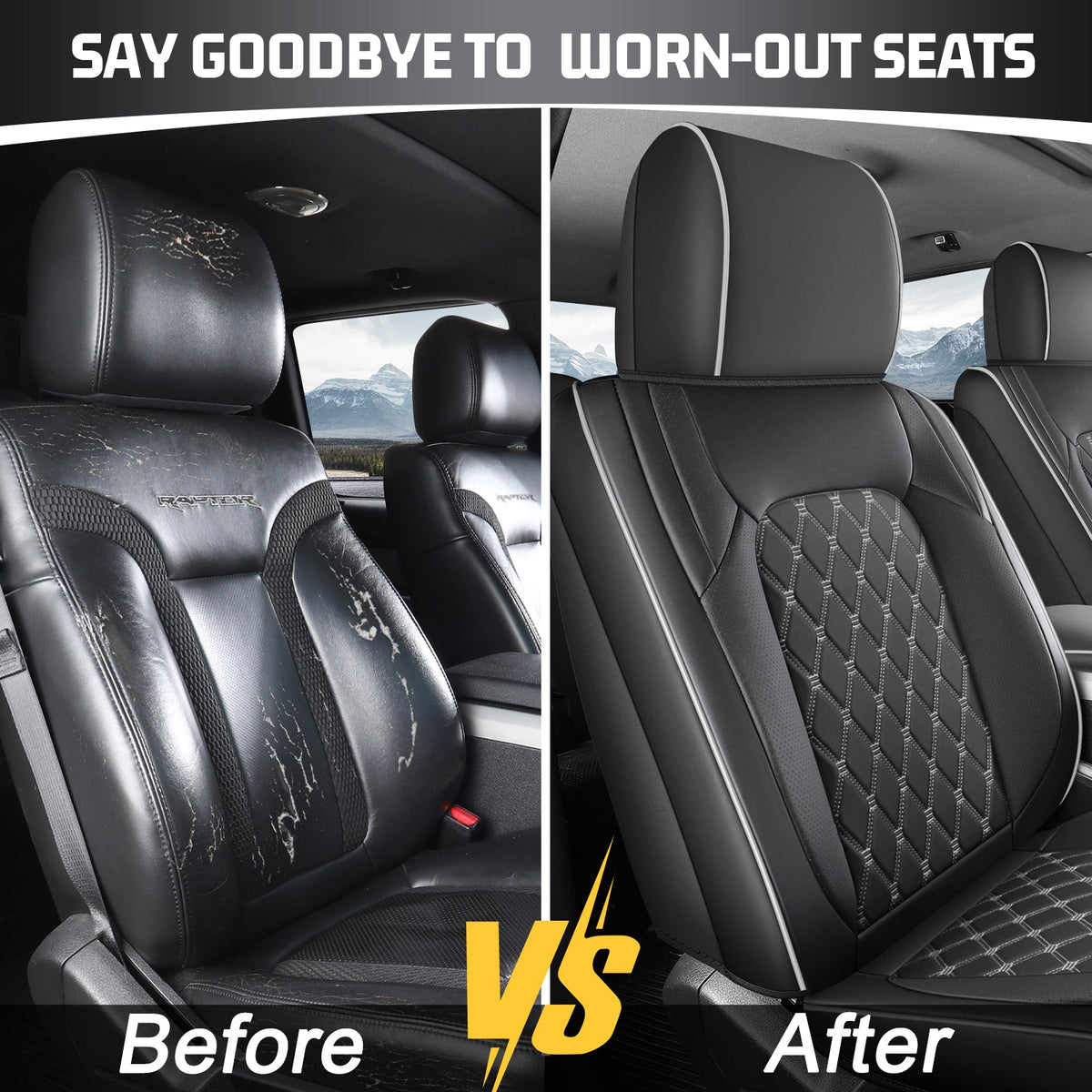 Umbrauto seat cover for Silverado/Sierra 3D-fit Nappa leather gray waterproof on Tampa Home & Garden Store
