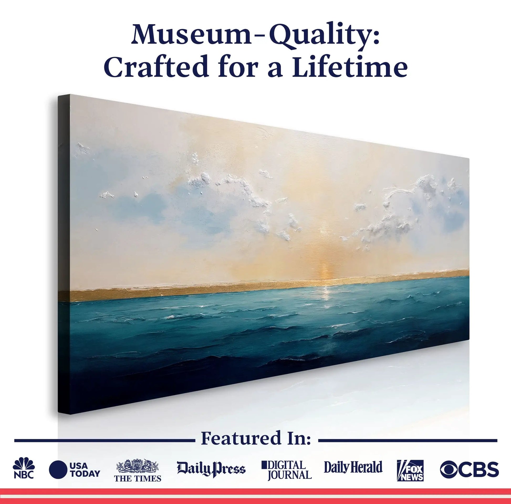 Waterscape Abstract Wall Art VI canvas by Tailored Canvases in blue ocean tones on Tampa Home & Garden Store