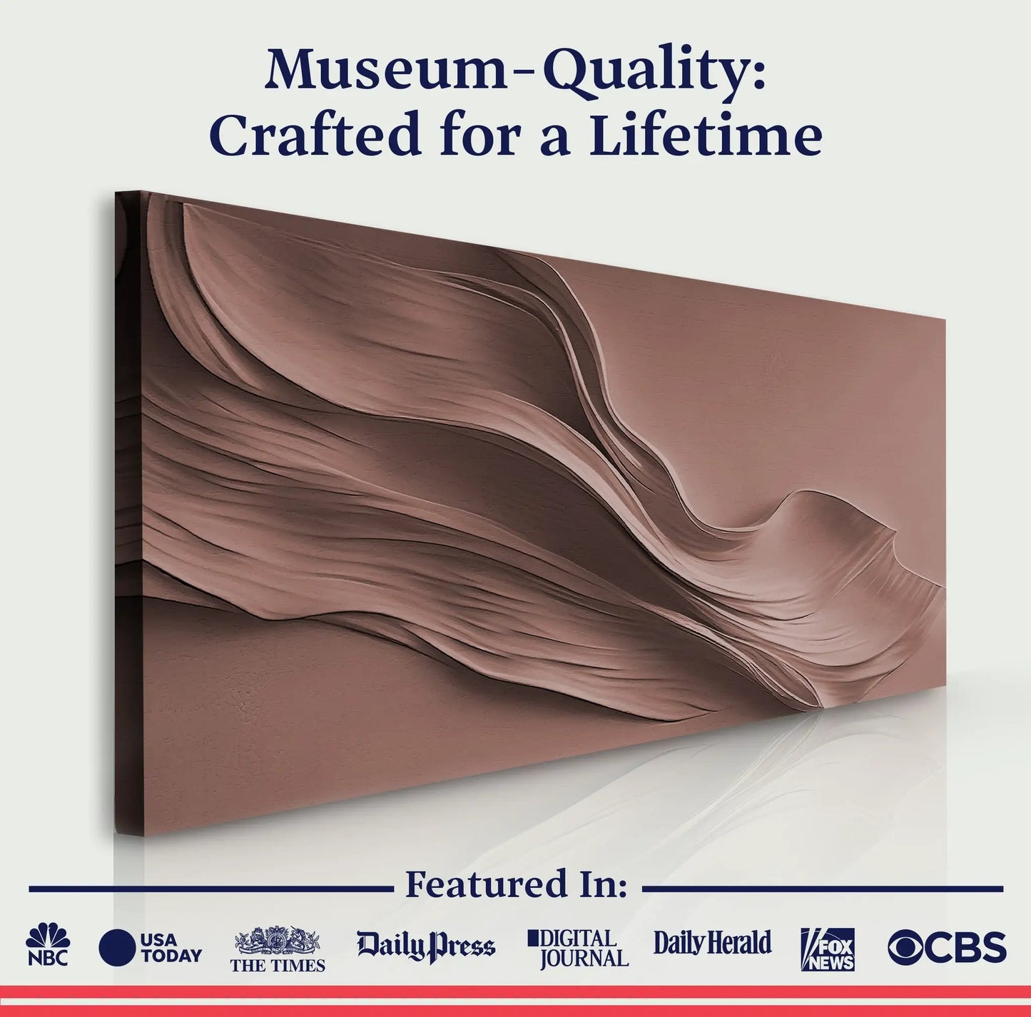 Warm Terracotta Minimalist Wall Art by Tailored Canvases with terracotta swirls Crafting Canvas on Tampa Home & Garden Store