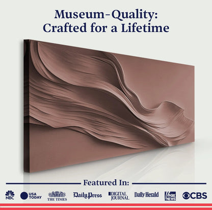 Warm Terracotta Minimalist Wall Art by Tailored Canvases with terracotta swirls Crafting Canvas on Tampa Home & Garden Store