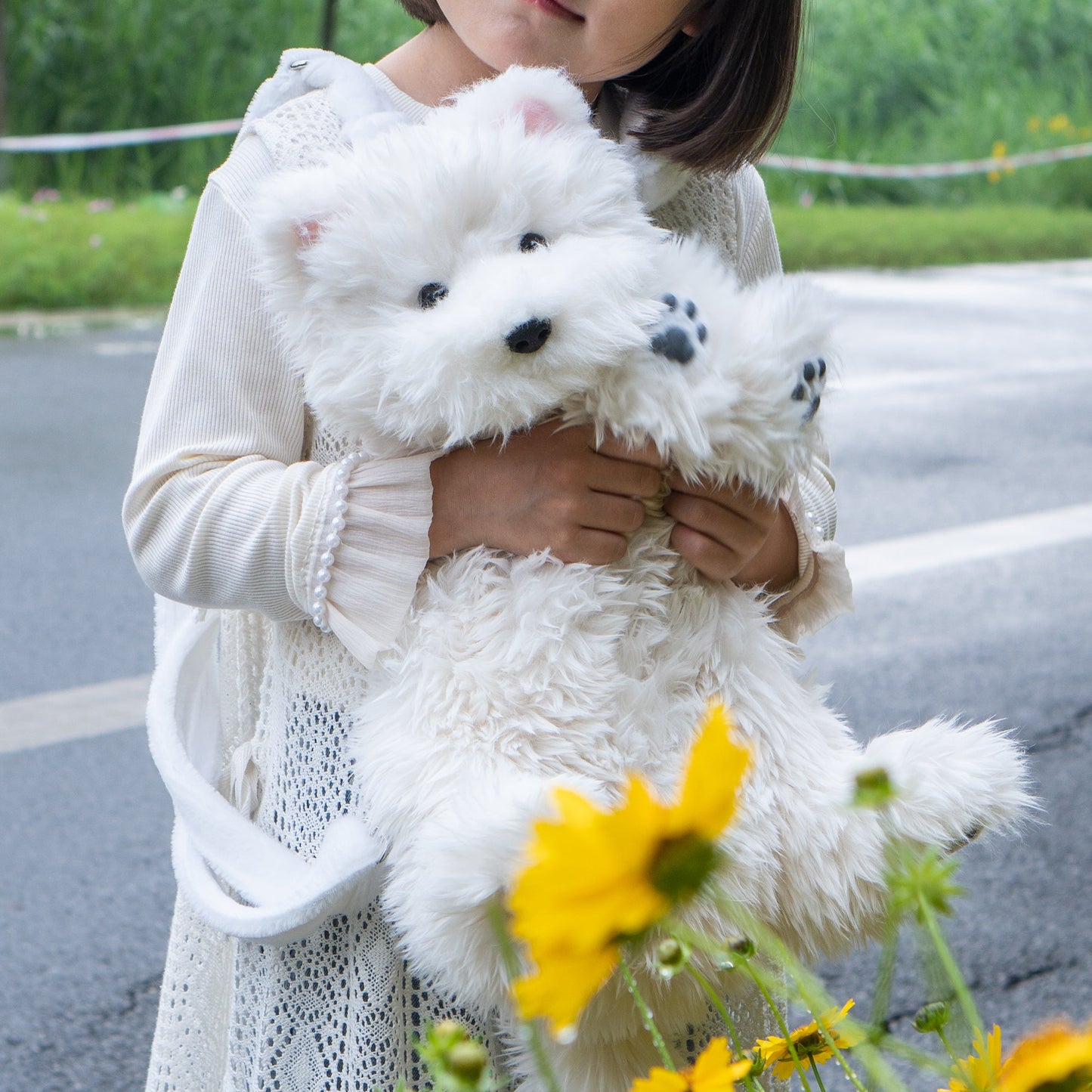 Sac à dos Westie – Sac en peluche pour filles et amantes des chiots