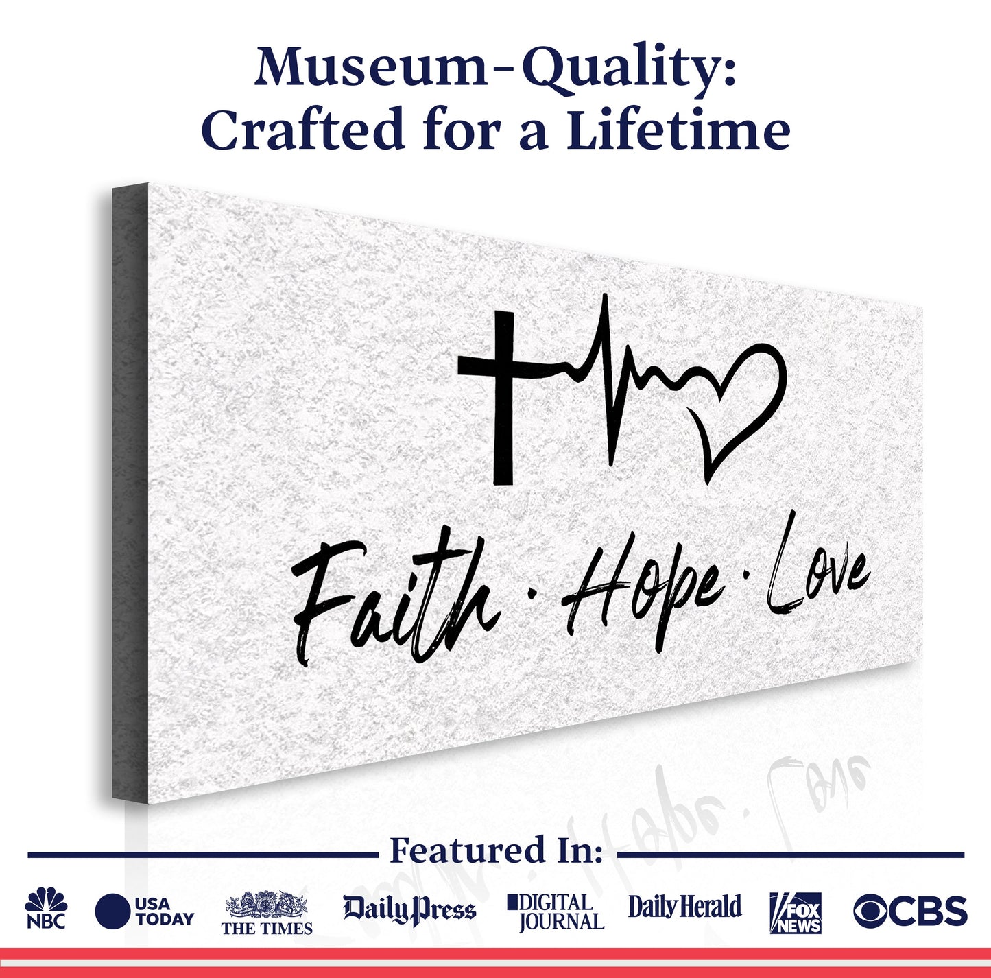 Faith, Hope, Love Faith Wall Art II canvas by Tailored Canvases crafting canvas on Tampa Home & Garden Store