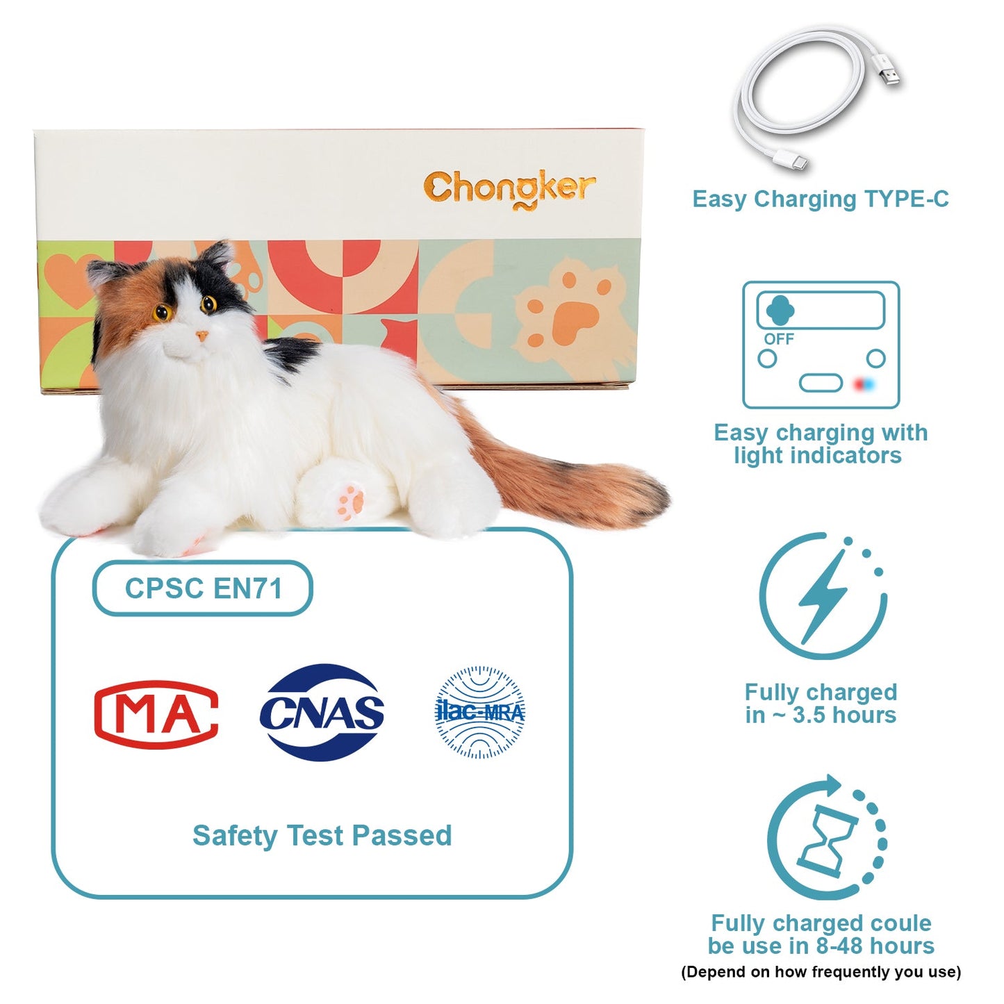 Respiration Calico Percy 2.0- Ronronnement cardiaque, voix Robonic Cat