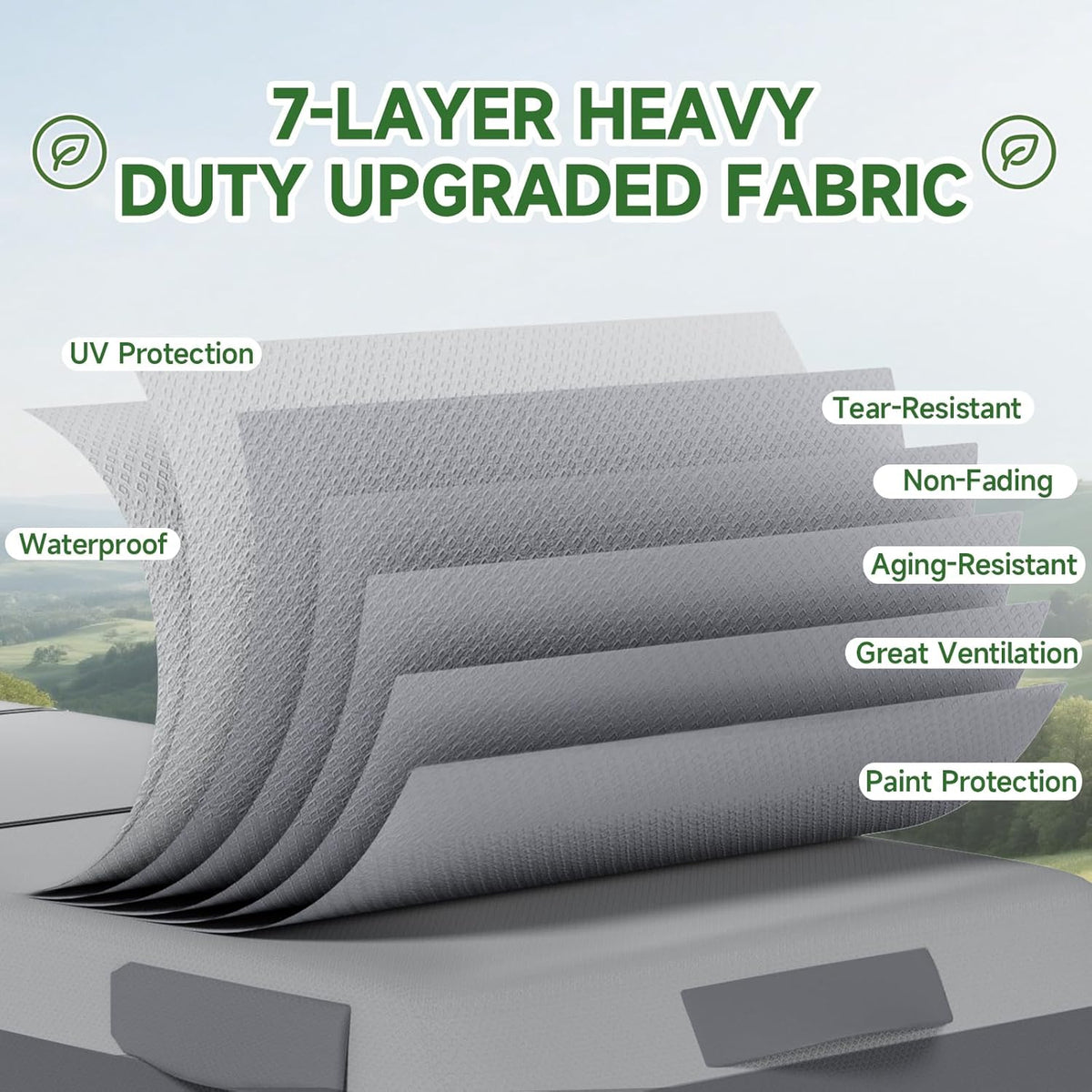 Umbrauto 5th Wheel RV Cover with 7-layer heavy-duty fabric for UV protection, waterproof on Tampa Home & Garden Store