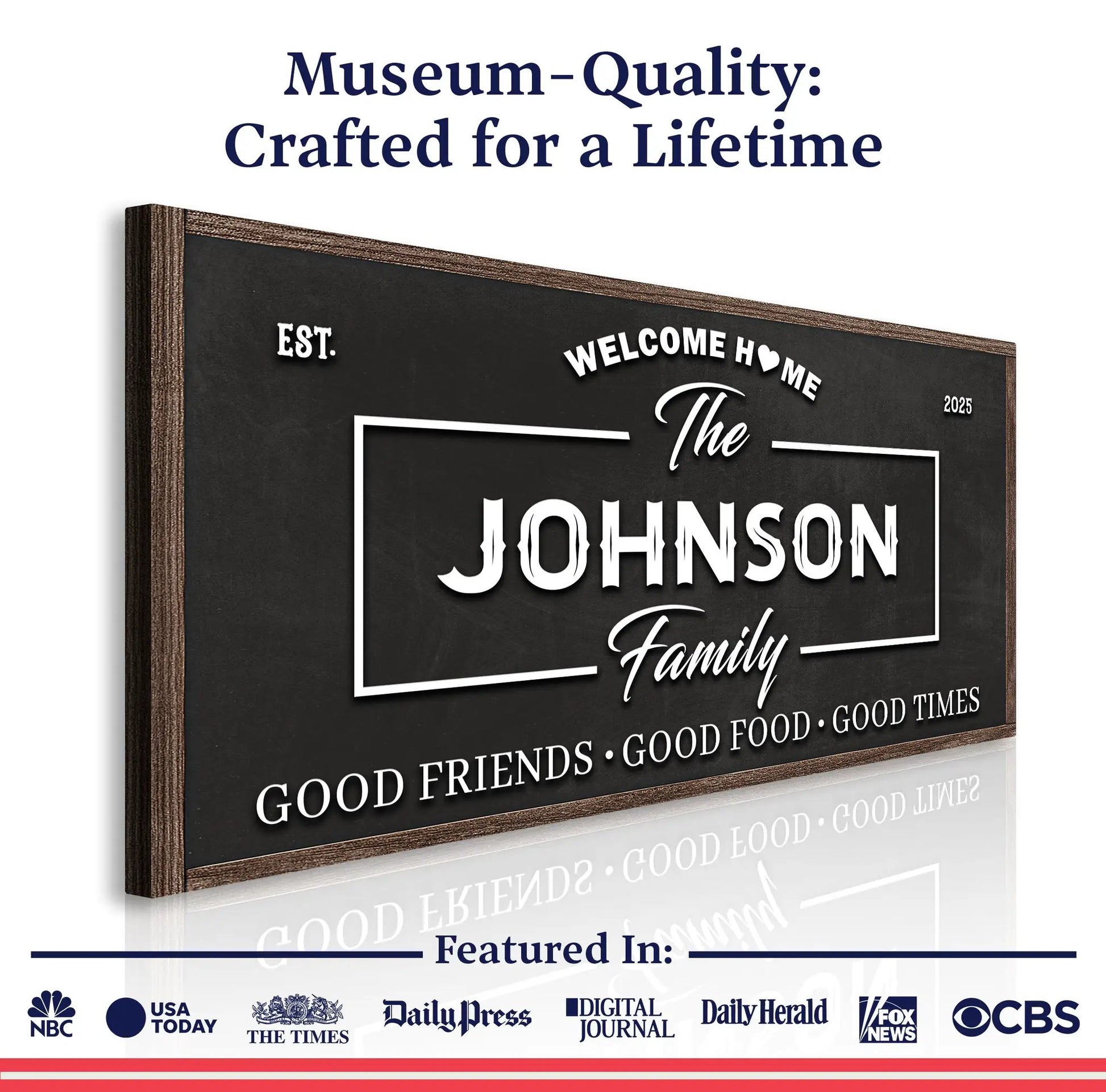 Welcome Home Wall Sign Crafting Canvas by Tailored Canvases; chalkboard surface with wood frame on Tampa Home & Garden Store