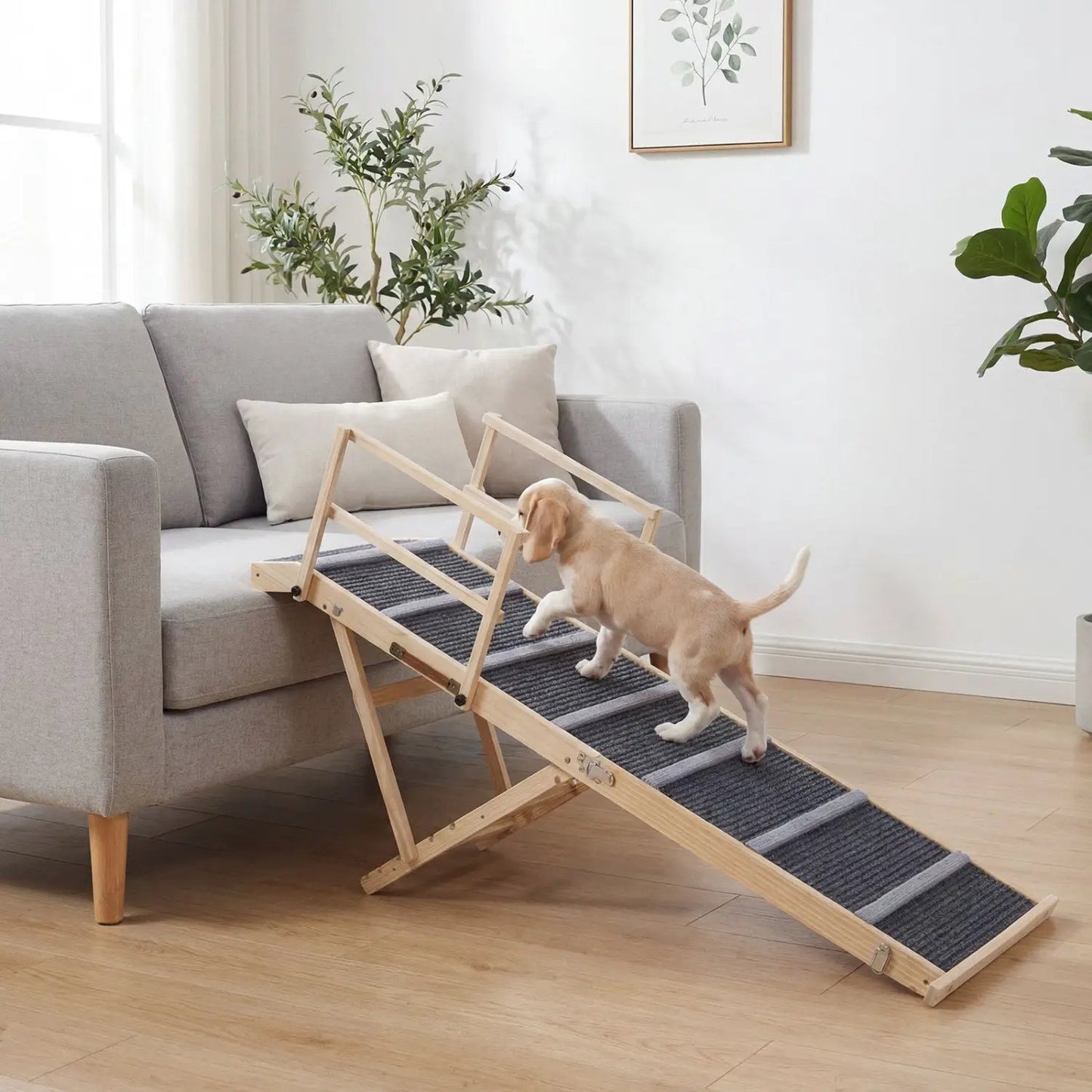 Adjustable Folding Dog Ramp for High Beds