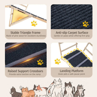 Adjustable Folding Dog Ramp for High Beds