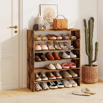 6-tier Shoe Rack with Anti-tipping Device for Entryway