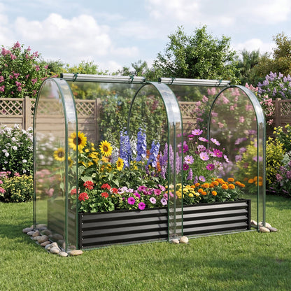 Galvanized Raised Garden Bed Greenhouse Cover