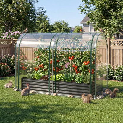 Galvanized Raised Garden Bed Greenhouse Cover