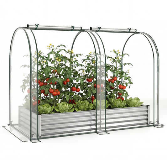 Galvanized Raised Garden Bed Greenhouse Cover