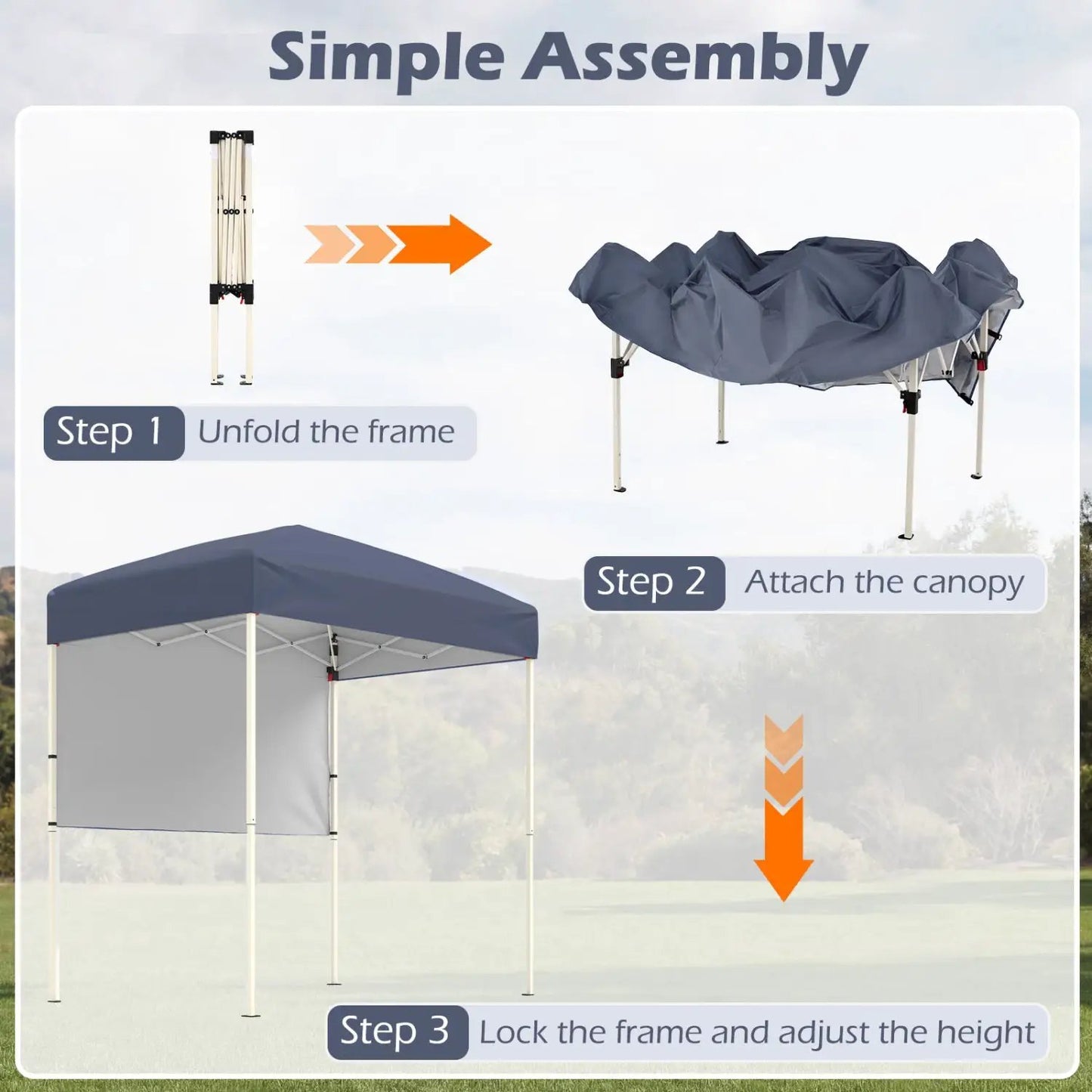 6 By 4 Pop Up Canopy Tent With Sidewall Included