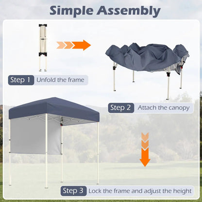 6 By 4 Pop Up Canopy Tent With Sidewall Included