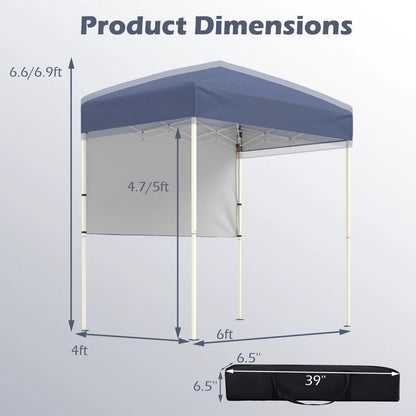 6 By 4 Pop Up Canopy Tent With Sidewall Included