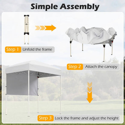 6 By 4 Pop Up Canopy Tent With Sidewall Included