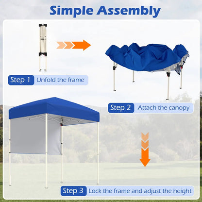 6 By 4 Pop Up Canopy Tent With Sidewall Included