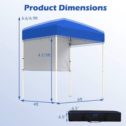 6 By 4 Pop Up Canopy Tent With Sidewall Included