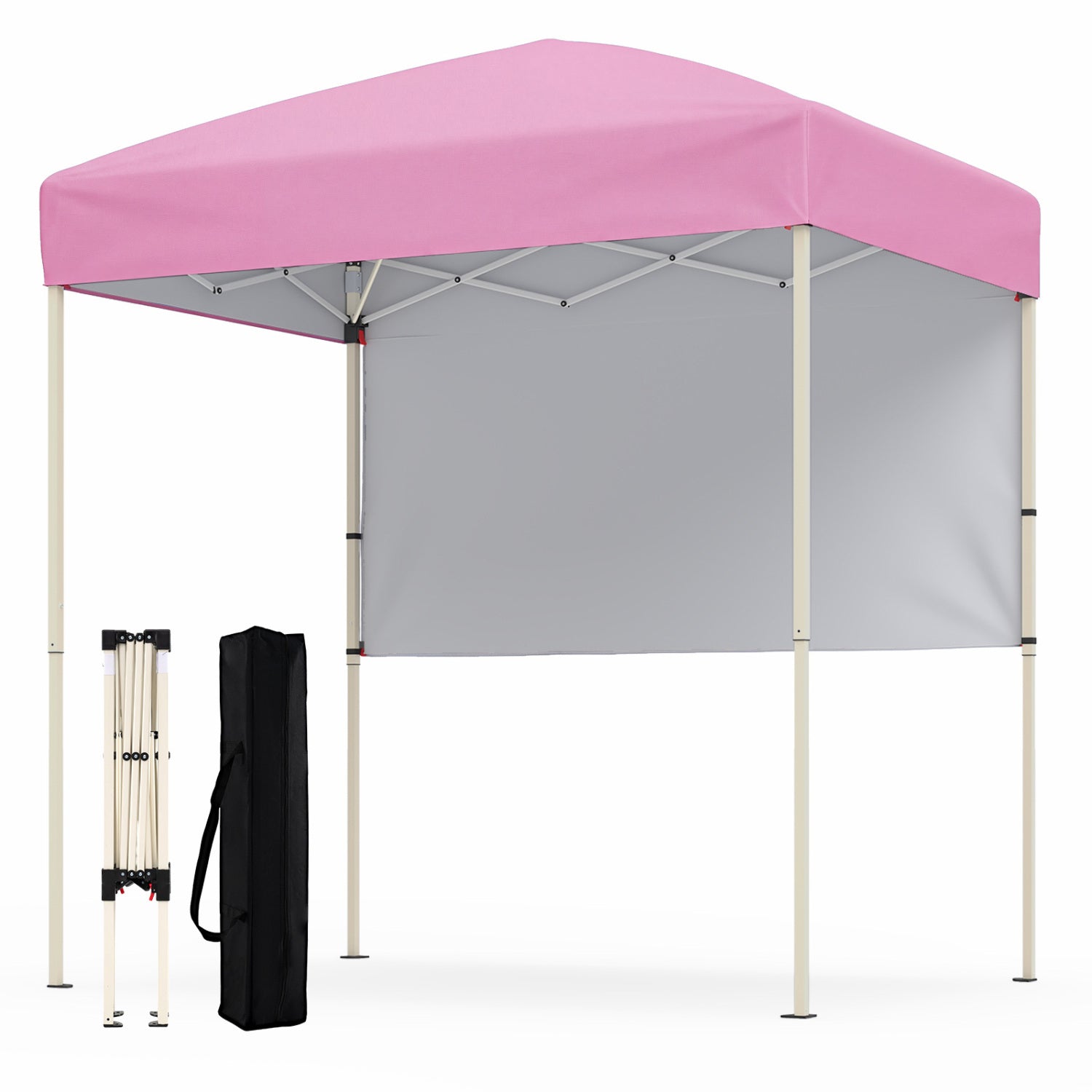 DirectDeals pop-up canopy tent 6x4 ft with pink canopy and grey half-sidewall carry bag on Tampa Home & Garden Store