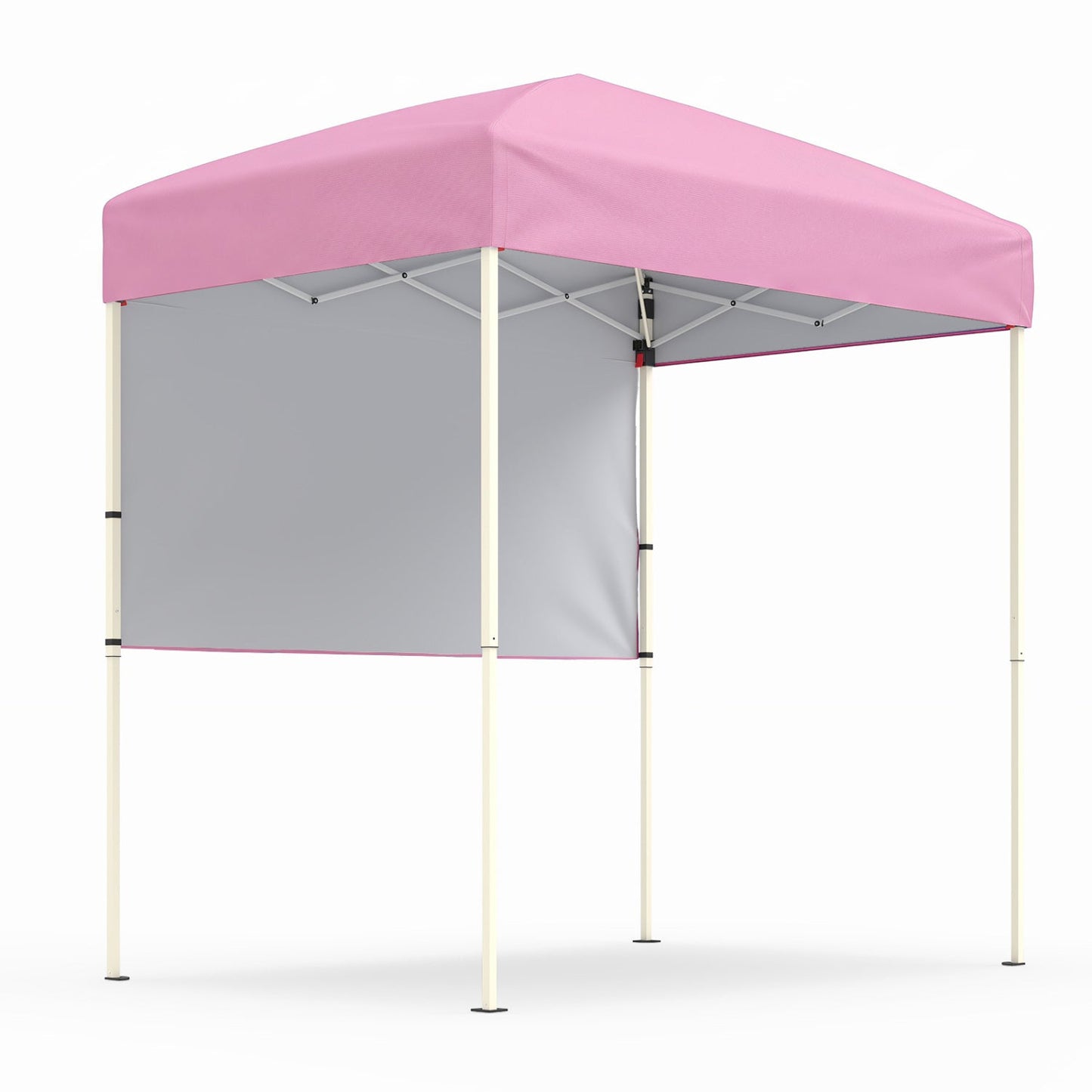 Pop-Up Canopy Tent 6x4 ft with pink canopy and gray half sidewall DirectDeals on Tampa Home & Garden Store