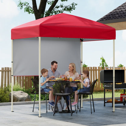 Pop-Up Canopy Tent 6x4 ft red canopy with half sidewall DirectDeals on Tampa Home & Garden Store