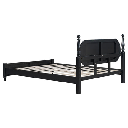 Queen Upholstered Bed Frame With Wood and Slats