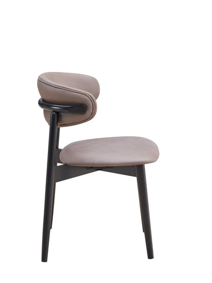 Lanae Gray Polished Microfiber Side Chair Set of 2