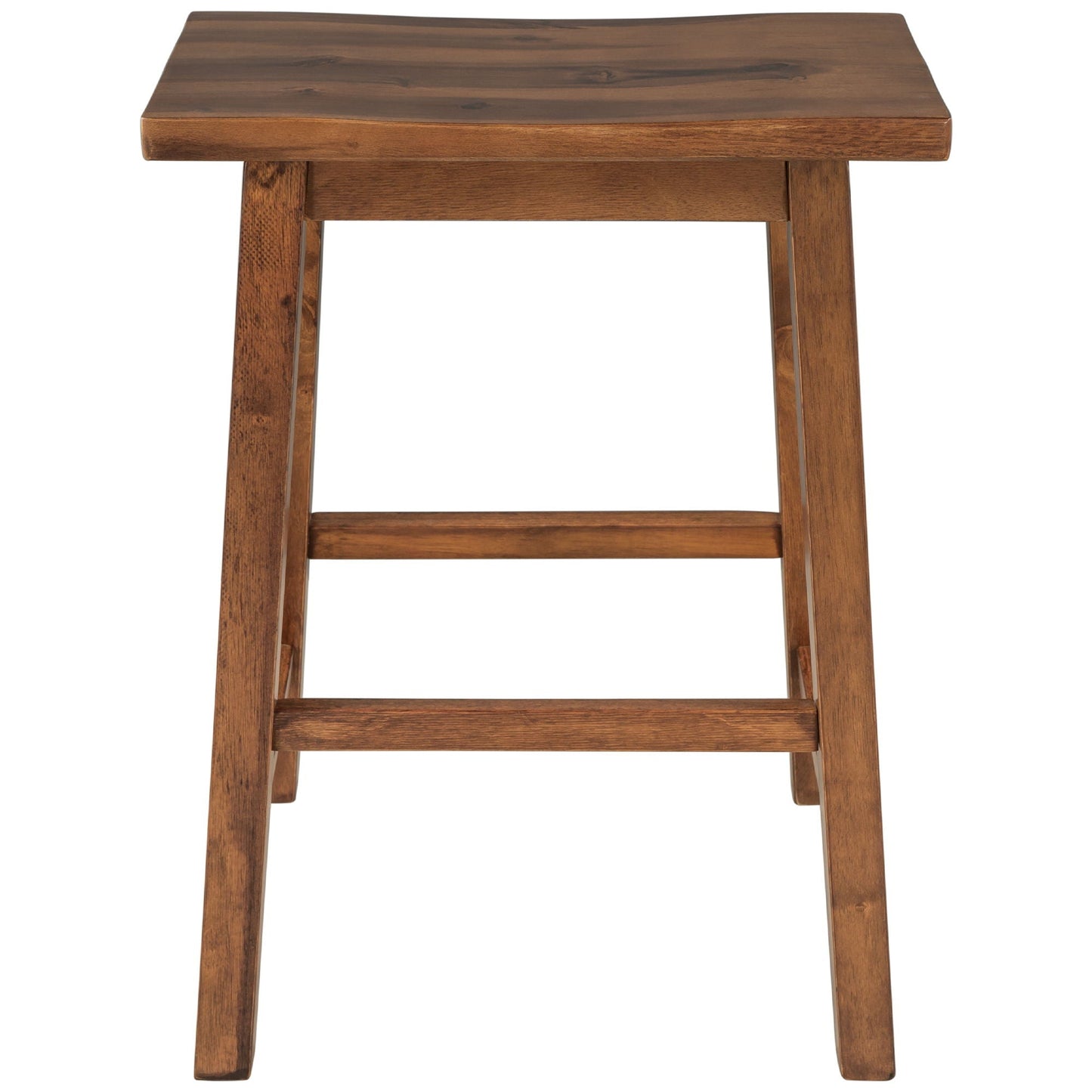 Rustic Kitchen Island and Two Wooden Bar Stools