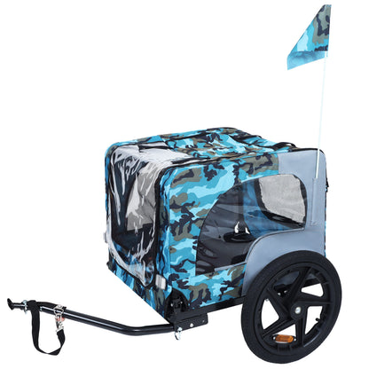 Outdoor heavy duty collapsible pet trailer with 16-inch wheels in camouflage by HouseOfZazla on Tampa Home & Garden Store