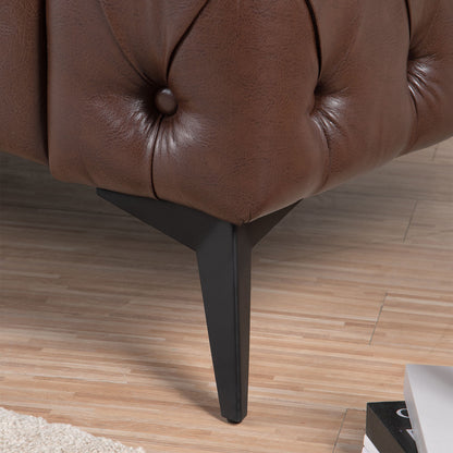 Modern 3 Seater Sofa with Square Arm and Cushion