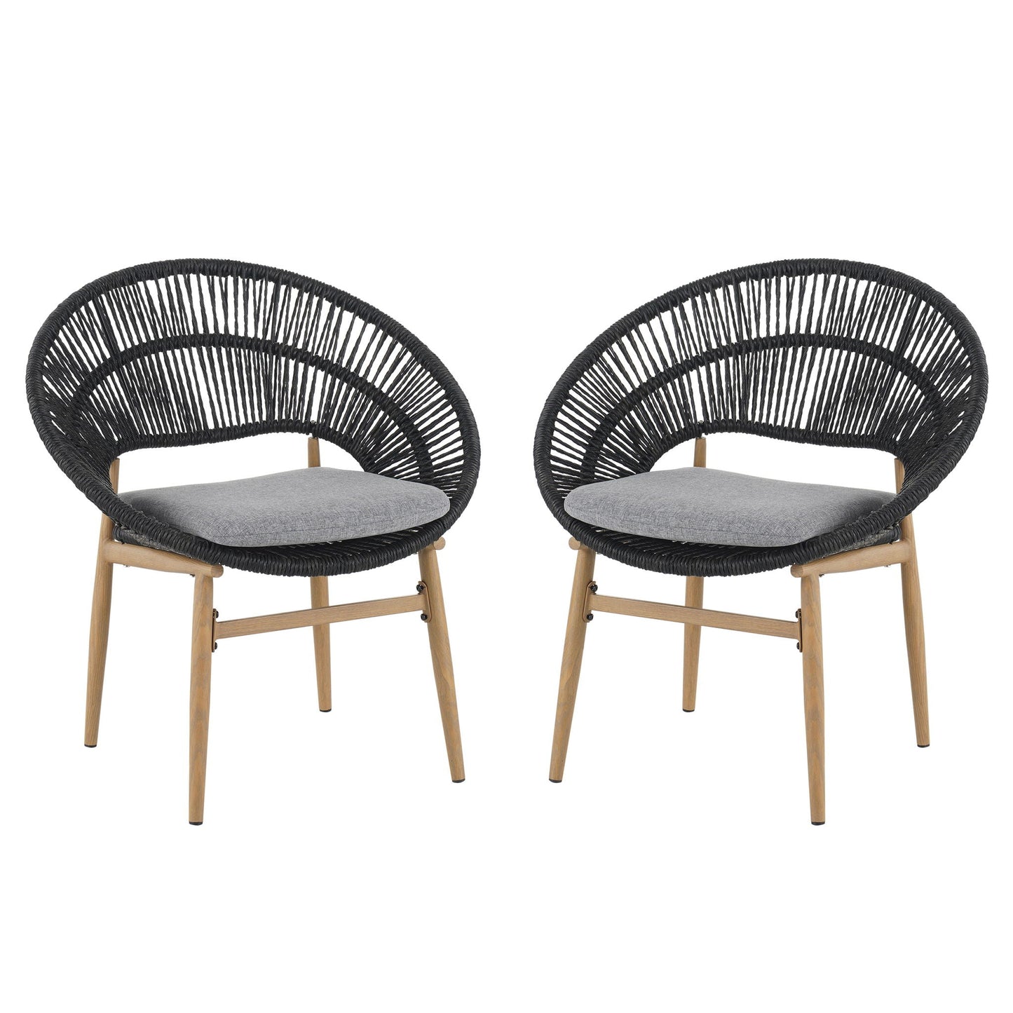 Cyril Rustic Modern Outdoor Papasan Dining Chair