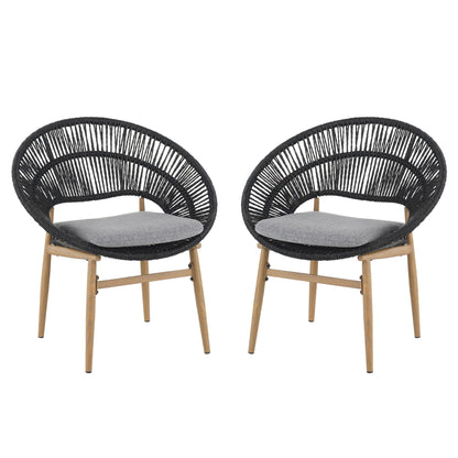 Cyril Rustic Modern Outdoor Papasan Dining Chair