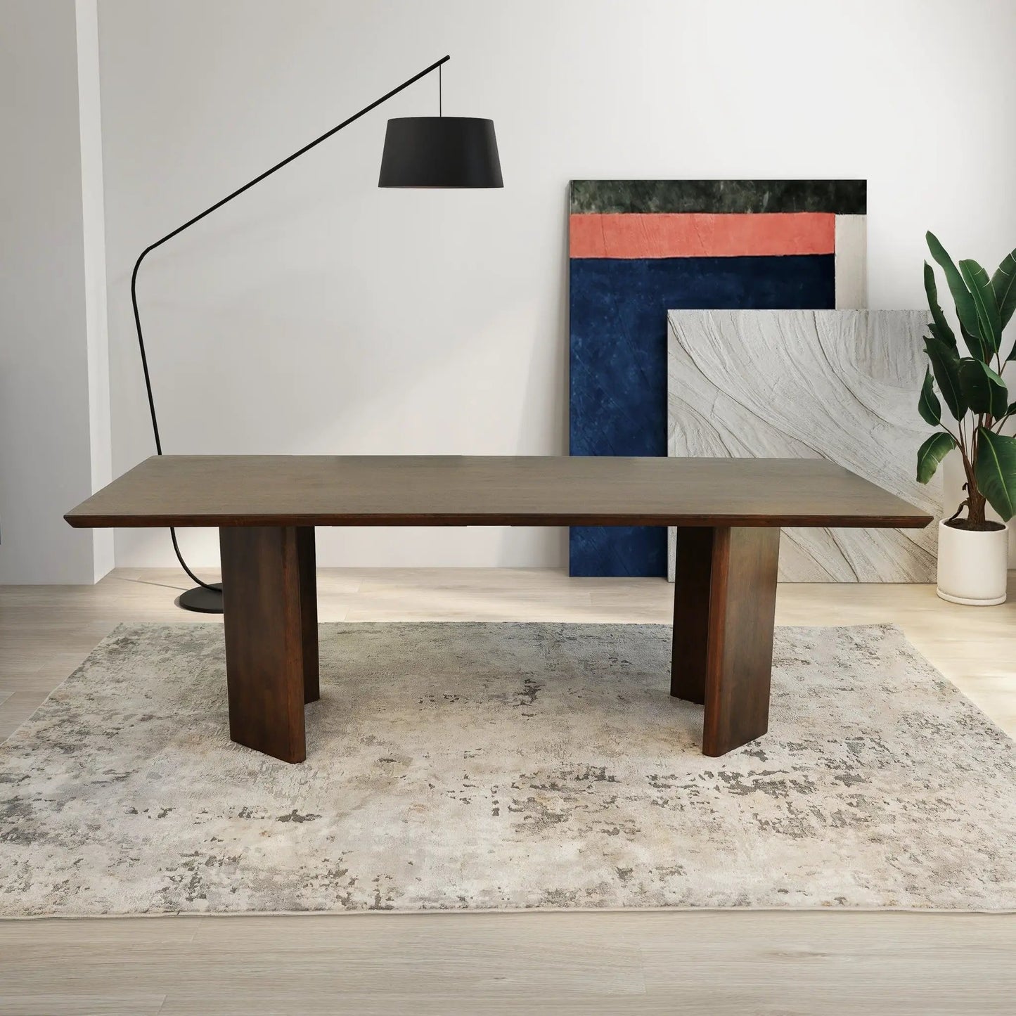 Alden Walnut Dining Table Japandi Craftsmanship