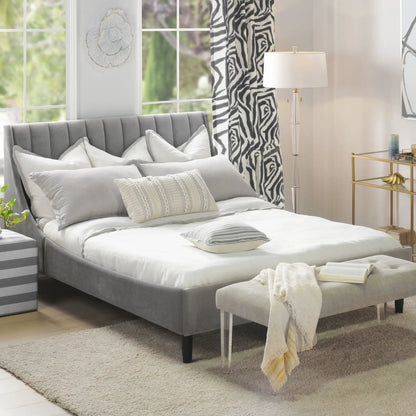 Aspen Vertical Tufted Headboard Platform Bed