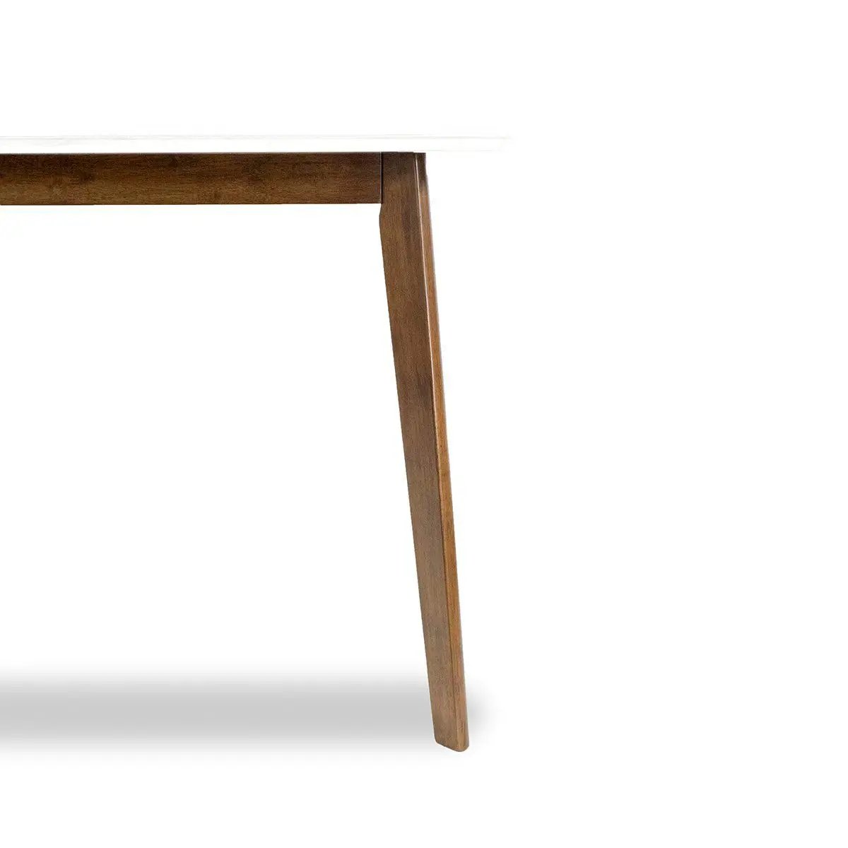 Carlos Dining Table in Solid Wood Brown Finish