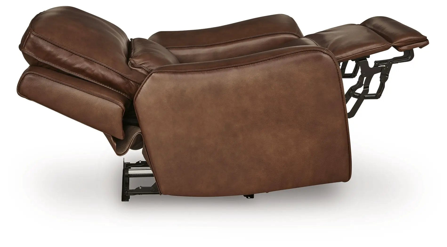 Power recliner brown leather with adjustable headrest Unique Piece Furniture on Tampa Home & Garden Store