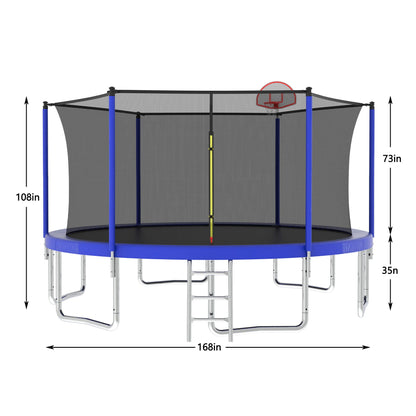 Large 14 Foot Trampoline And Safety Guard