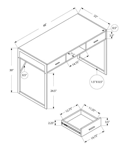 Computer desk for home office with storage drawers by Unique Piece Furniture, 48in wide on Tampa Home & Garden Store